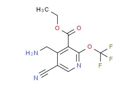Ethyl 4-(aminomethyl)-5-cyano-2-(trifluoromethoxy)pyridine-3-carboxylate