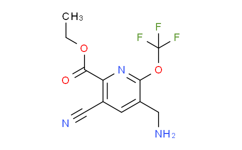 Ethyl 3-(aminomethyl)-5-cyano-2-(trifluoromethoxy)pyridine-6-carboxylate