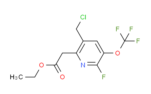 Ethyl 5-(chloromethyl)-2-fluoro-3-(trifluoromethoxy)pyridine-6-acetate