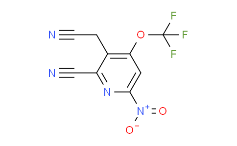 2-Cyano-6-nitro-4-(trifluoromethoxy)pyridine-3-acetonitrile