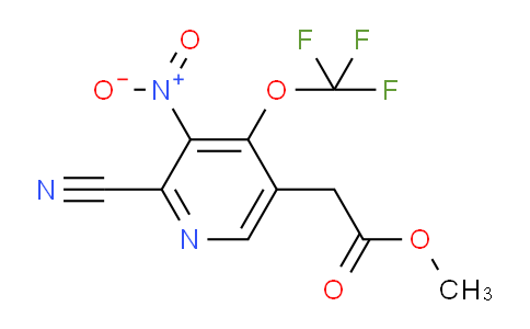 Methyl 2-cyano-3-nitro-4-(trifluoromethoxy)pyridine-5-acetate