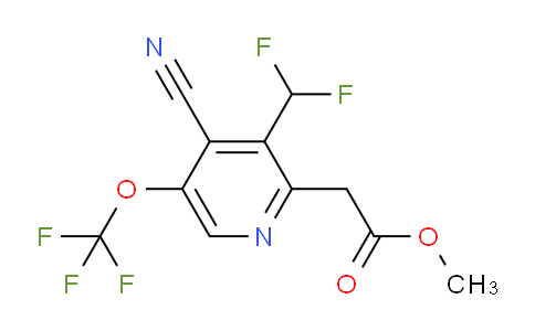 Methyl 4-cyano-3-(difluoromethyl)-5-(trifluoromethoxy)pyridine-2-acetate