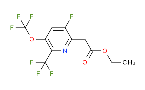 Ethyl 3-fluoro-5-(trifluoromethoxy)-6-(trifluoromethyl)pyridine-2-acetate