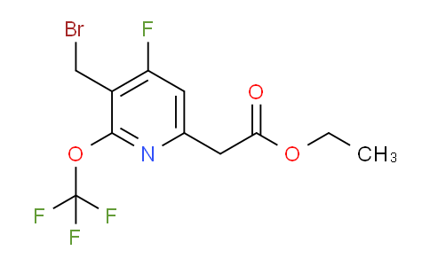 Ethyl 3-(bromomethyl)-4-fluoro-2-(trifluoromethoxy)pyridine-6-acetate