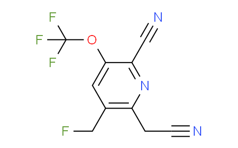 2-Cyano-5-(fluoromethyl)-3-(trifluoromethoxy)pyridine-6-acetonitrile