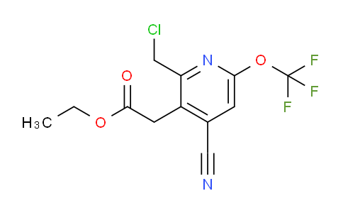 Ethyl 2-(chloromethyl)-4-cyano-6-(trifluoromethoxy)pyridine-3-acetate