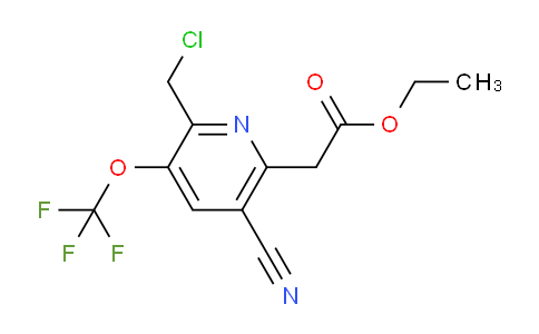 Ethyl 2-(chloromethyl)-5-cyano-3-(trifluoromethoxy)pyridine-6-acetate