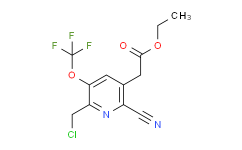 Ethyl 2-(chloromethyl)-6-cyano-3-(trifluoromethoxy)pyridine-5-acetate