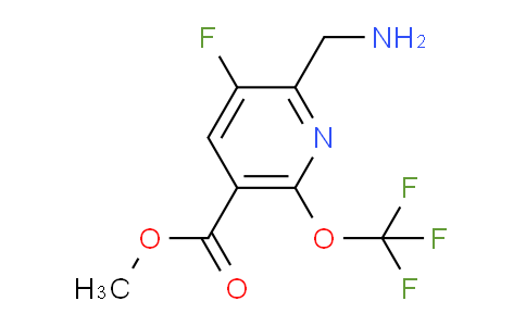 Methyl 2-(aminomethyl)-3-fluoro-6-(trifluoromethoxy)pyridine-5-carboxylate