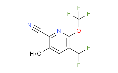 2-Cyano-5-(difluoromethyl)-3-methyl-6-(trifluoromethoxy)pyridine