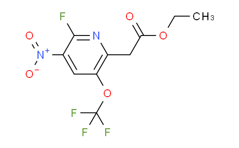 Ethyl 2-fluoro-3-nitro-5-(trifluoromethoxy)pyridine-6-acetate