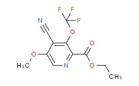 Ethyl 4-cyano-5-methoxy-3-(trifluoromethoxy)pyridine-2-carboxylate