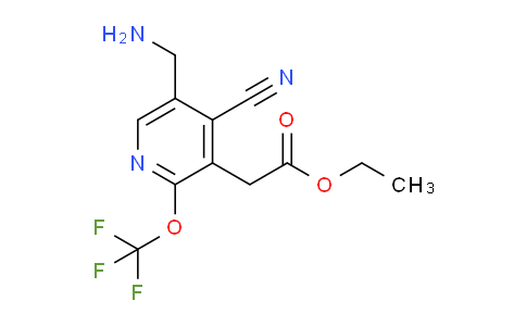 Ethyl 5-(aminomethyl)-4-cyano-2-(trifluoromethoxy)pyridine-3-acetate