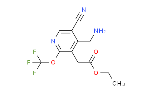Ethyl 4-(aminomethyl)-5-cyano-2-(trifluoromethoxy)pyridine-3-acetate
