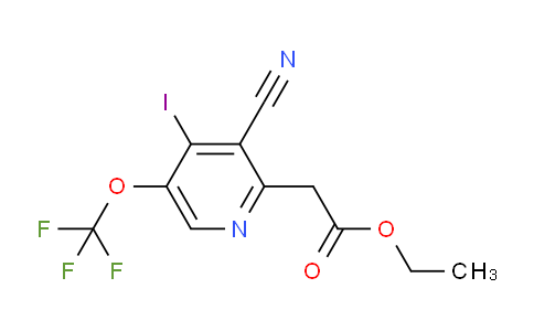Ethyl 3-cyano-4-iodo-5-(trifluoromethoxy)pyridine-2-acetate