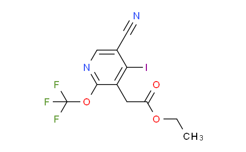 Ethyl 5-cyano-4-iodo-2-(trifluoromethoxy)pyridine-3-acetate