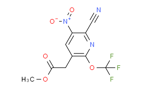Methyl 2-cyano-3-nitro-6-(trifluoromethoxy)pyridine-5-acetate