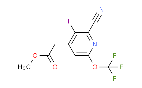 Methyl 2-cyano-3-iodo-6-(trifluoromethoxy)pyridine-4-acetate