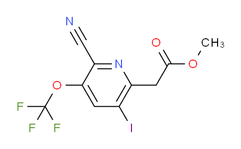 Methyl 2-cyano-5-iodo-3-(trifluoromethoxy)pyridine-6-acetate