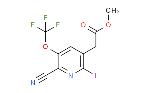 Methyl 2-cyano-6-iodo-3-(trifluoromethoxy)pyridine-5-acetate