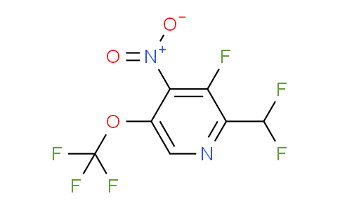 2-(Difluoromethyl)-3-fluoro-4-nitro-5-(trifluoromethoxy)pyridine