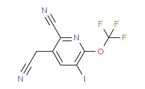 2-Cyano-5-iodo-6-(trifluoromethoxy)pyridine-3-acetonitrile