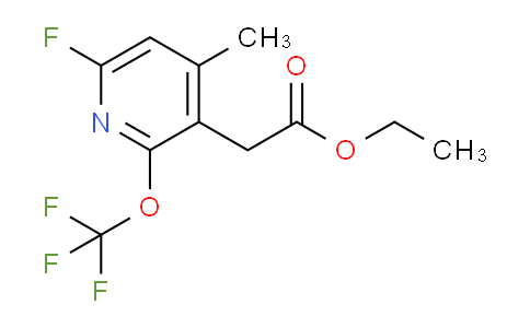 Ethyl 6-fluoro-4-methyl-2-(trifluoromethoxy)pyridine-3-acetate