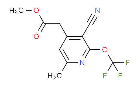 Methyl 3-cyano-6-methyl-2-(trifluoromethoxy)pyridine-4-acetate