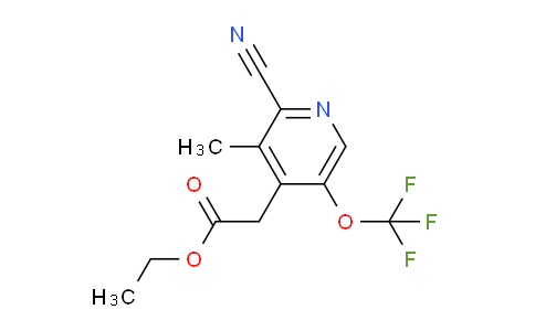 Ethyl 2-cyano-3-methyl-5-(trifluoromethoxy)pyridine-4-acetate
