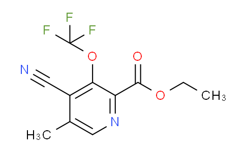 Ethyl 4-cyano-5-methyl-3-(trifluoromethoxy)pyridine-2-carboxylate