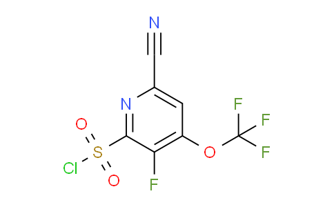 6-Cyano-3-fluoro-4-(trifluoromethoxy)pyridine-2-sulfonyl chloride