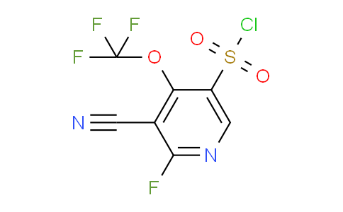 3-Cyano-2-fluoro-4-(trifluoromethoxy)pyridine-5-sulfonyl chloride