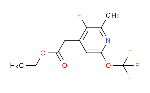 Ethyl 3-fluoro-2-methyl-6-(trifluoromethoxy)pyridine-4-acetate