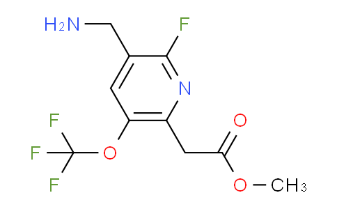Methyl 3-(aminomethyl)-2-fluoro-5-(trifluoromethoxy)pyridine-6-acetate