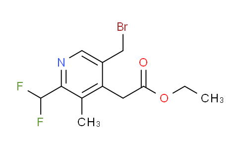 Ethyl 5-(bromomethyl)-2-(difluoromethyl)-3-methylpyridine-4-acetate