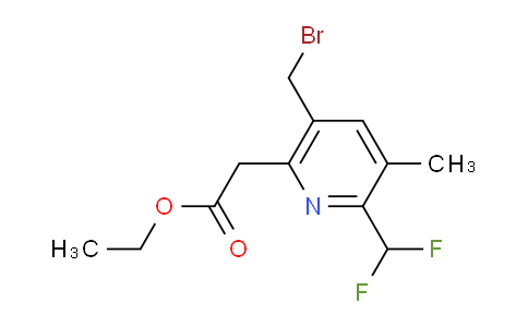 Ethyl 5-(bromomethyl)-2-(difluoromethyl)-3-methylpyridine-6-acetate
