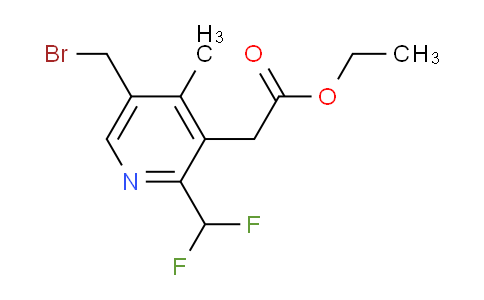 Ethyl 5-(bromomethyl)-2-(difluoromethyl)-4-methylpyridine-3-acetate