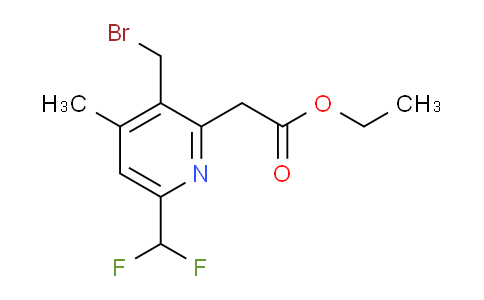 Ethyl 3-(bromomethyl)-6-(difluoromethyl)-4-methylpyridine-2-acetate