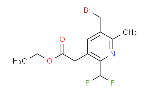 Ethyl 3-(bromomethyl)-6-(difluoromethyl)-2-methylpyridine-5-acetate