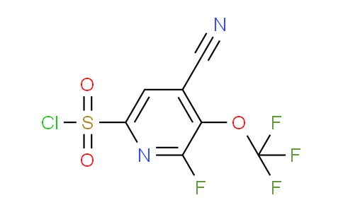 4-Cyano-2-fluoro-3-(trifluoromethoxy)pyridine-6-sulfonyl chloride