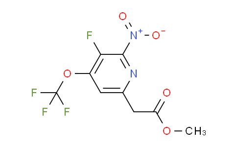 Methyl 3-fluoro-2-nitro-4-(trifluoromethoxy)pyridine-6-acetate