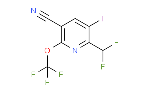 5-Cyano-2-(difluoromethyl)-3-iodo-6-(trifluoromethoxy)pyridine