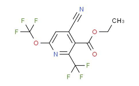 Ethyl 4-cyano-6-(trifluoromethoxy)-2-(trifluoromethyl)pyridine-3-carboxylate
