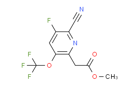 Methyl 2-cyano-3-fluoro-5-(trifluoromethoxy)pyridine-6-acetate