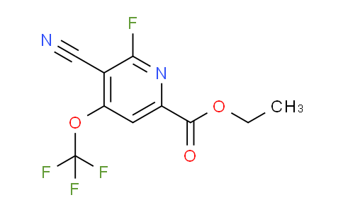 Ethyl 3-cyano-2-fluoro-4-(trifluoromethoxy)pyridine-6-carboxylate
