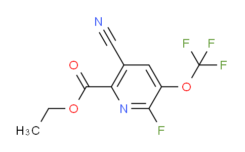 Ethyl 5-cyano-2-fluoro-3-(trifluoromethoxy)pyridine-6-carboxylate