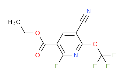 Ethyl 3-cyano-6-fluoro-2-(trifluoromethoxy)pyridine-5-carboxylate