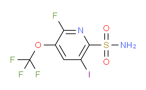2-Fluoro-5-iodo-3-(trifluoromethoxy)pyridine-6-sulfonamide
