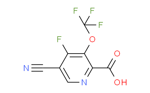 5-Cyano-4-fluoro-3-(trifluoromethoxy)pyridine-2-carboxylic acid