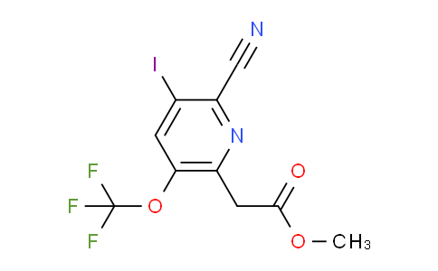 Methyl 2-cyano-3-iodo-5-(trifluoromethoxy)pyridine-6-acetate